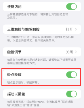 乌拉特中苹果授权维修站分享iPhone轻点无法唤醒怎么办 