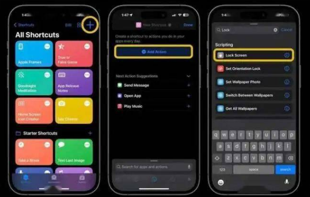 乌拉特中苹果14锁屏维修店分享iPhone14升级iOS16.4后如何创建锁屏快捷方式 