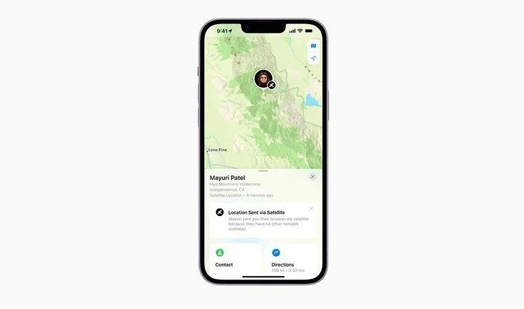 乌拉特中苹果14维修分享iPhone14系列中 FindMy功能通过卫星分享位置方法教程 